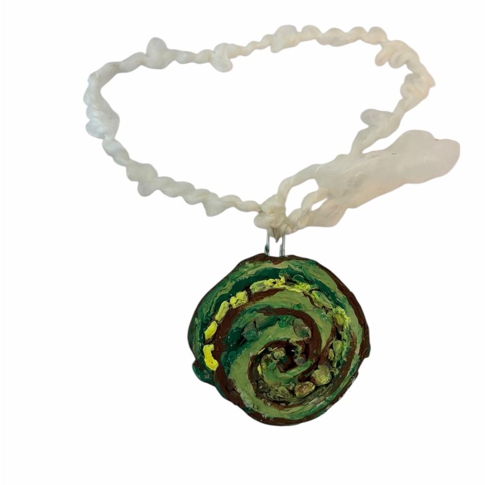 St. Patrick’s Day Hanging Décor • Handmade Green Spiral Pendant